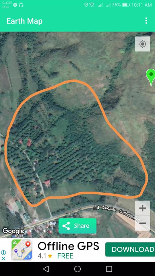 Lot size: 4.4 Hectares, Gabaldon Area
