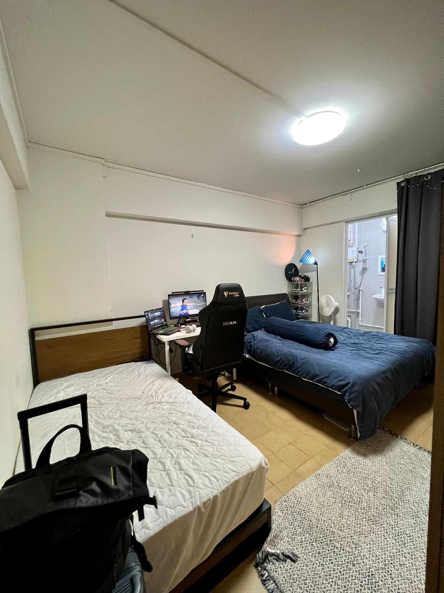 Master’s bedroom with attached toilet